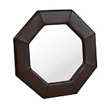 Abel Leather Frame Mirror - Dark Brown