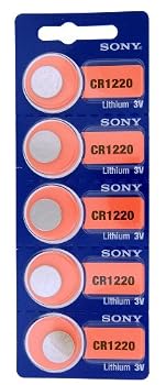 Sony Lithium 3V Batteries Size CR1220 (Pack of 5)