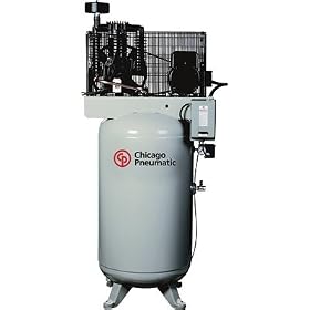 - Chicago Pneumatic Reciprocating Air Compressor - 7.5 HP, 80 Gallon, 208-230 Volt, 1-Phase, Model#... by Chicago Pneumatics