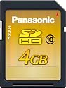 Panasonic 4GB Class 10 SD Card up to 22MB/s - Gold line