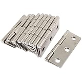 10 Pcs Silver Tone Metal Butt Hinge for Window Cupboard