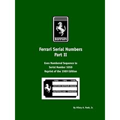 Ferrari Serial Numbers Part II: Even Numbered Sequence to Serial Number 1050