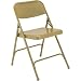 National Public Seating 200 Series All Steel Premium Folding Chair with Double Brace, 480 lbs Capacity, Beige (Carton of 4)