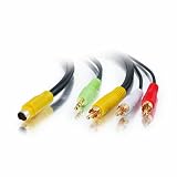 Cables To Go 2m S-Video + Audio to 3 Rca Type Adapter Cable