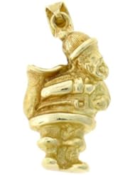 Dazzlers Solid 14k Gold 3D Santa Clause Charm Pendant Available in three colors from jewelsberry (weights: 6.2 grams only)