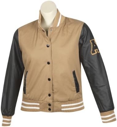 Plus Size Tan Varsity Jacket