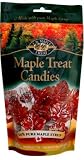 Hard Maple Flavored Candies in a Maple Leaf Shape, Made with Real Maple Syrup, Individually Wrapped, in a Resealable Pouch