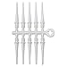 PerfectDarts Cosmo Soft Tips, Pack of 50 Fit Point Plus White Softips