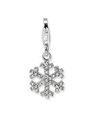 New Amore La Vita Sterling Silver CZ Snowflake Charm