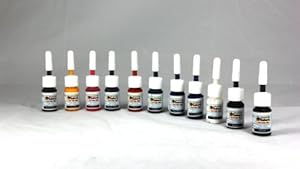 Complete Tattoo Kit Machine Gun 11 Color (Double Black) Inks + Needles + Power Supply (T2)