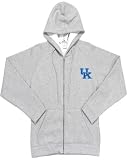 NCAA Kentucky Wildcats Antigua Ladies Heather Gray Front Zip Fleece Hoody