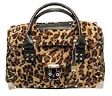 Lux De Ville MINI WEEKENDER BAG Faux Leopard Overnight Handbag