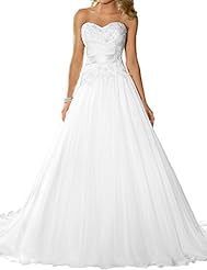 Lace Beaded Wrap Chiffon/Polyester/Satin Wedding Dress  With a Sash 