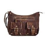 Sportliche Damenhandtasche / Lederbeutel aus geöltem Leder von Shalimar Modell: Capella