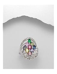 CZ Ring In 92.5 Sterling Silver