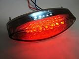 TMS Universial Smoke LED Tail Stop Brake Light with License Plate Light for KTM Honda Harley Davidsons Yamaha Banshee Warrior YFZ WR Sport Street Bike Chopper Suzuki Kawasaki Cruisers Motorcycle Dual Sport ATV