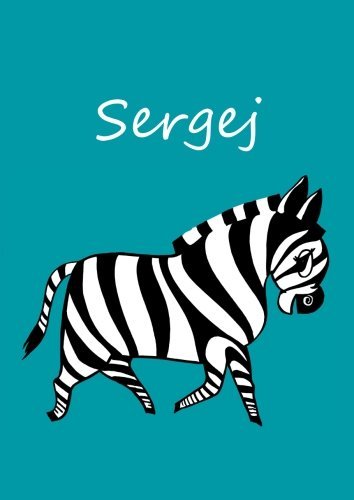Malbuch / Notizbuch / Tagebuch - Sergej: DIN A4 - blanko - Zebra (German Edition)