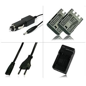 M&L Mobiles� | Chargeur + 2x Batterie NB-2L NB-2LH pour Canon PowerShot G7 | G9 | S30 | S40 | S45 | S50 | S60 | S70 | S80