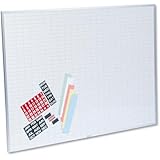 Magna Visual OB-3648B Magna Visual Magnetic Work/Plan Kit, 1x2 Grid, Porcelain-On-Steel, 48x36, BE/WE