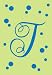 Flag Polka Dot Initial Flag "T"