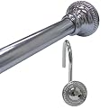Shower Curtain Classic Rod and Hook Set - Chrome
