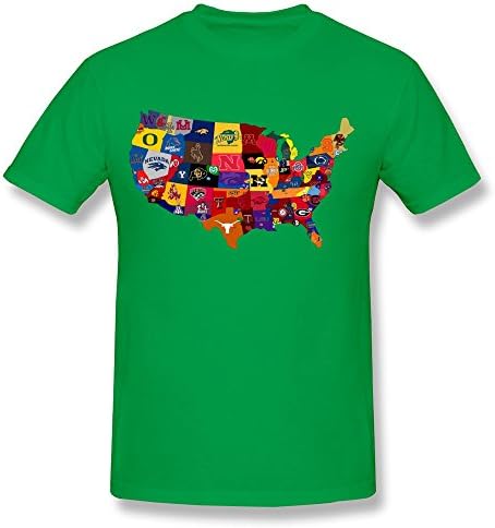 RIen Men's NCAA Team Distribution Map College Football Map T-Shirt XS