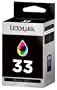Lexmark #33 factory (OEM) Color Print Cartridge