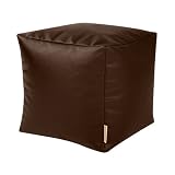 CUBE Bean Bag Faux Leather MOCHA - Beanbag Footstool