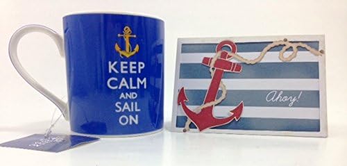 Keep Calm and Sail On Mug with Anchor Card