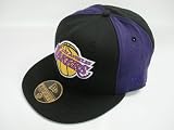 New Era 59fifty LA Lakers Black Purple Wool Cap - 7 7/8