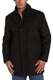 London Fog Men's Bonded Suede Bibby Car Coat, Black, X-Large