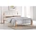 Tetras 4Ft Silver/ Beech Small Double Bed Frame