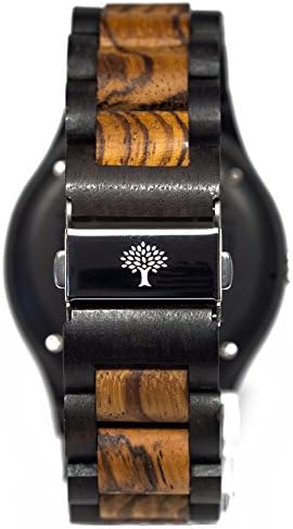 Lux Woods Wood Watch Bendemeer Black & Zebrawood Wooden Watch- Swiss Movement