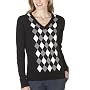 Merona® Argyle V-Neck Sweater - Black