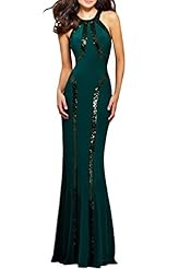 Sequined Jersey/Polyester/Spandex Evening Dress/Prom Dress/Wedding Party Dress/Maxi Dress 