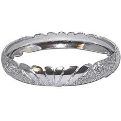 Fashion Jewelry India Designer Rodium Plated Bangle Bracelets 2.3 inches