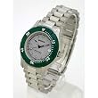 CARRERA Men's Silver-Tone Stainless Steel Watch with Green Rotating Bezel. Model: CW520.17.7