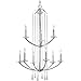 Progress P4538-104 Nisse - Nine Light Chandelier, Polished Nickel Finish with Clear Glass