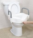 Raised Toilet Seat with Lock and Arms