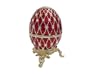 RED Faberge style Egg Box with Ring Insert, set with Swarovski Crystals 24K G...