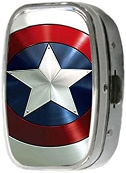 Dominc Mckee Fashion DIY Design Personalized Pill Box Decorative Metal-captain america shield avengers