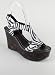 Zebra Print Keyhole Wedge
