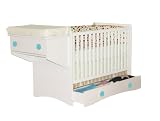 Berg Oslo Changing Table (Attaches to Either End of Crib) White/Aqua