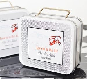 Love is in the Air Suitcase Tins - Baby Shower Gifts & Wedding Favors (Set of 48)