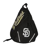 San Diego Padres MLB Baseball Team Sling Shoulder Sports Bag / Athletic Backpack - Black (Size: one size)