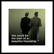 Casablanca Start of a Beautiful Friendship Classic Hollywood Movie Film iPhilosophy Quote Framed Red Poster Print