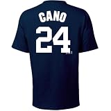 New York Yankees Robinson Cano Player Name & Number Youth T-Shirt By Majestic Athletic