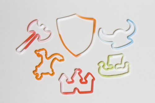 Zany Bandz Shaped Rubber Bands Bracelets 24Pack Dragonz Glows In The Dark!