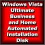 Automated Installation Disk for Microsoft Windows Vista Ultimate, Business or Home Edition SP1 that will repartition and format hard drive and perform clean unattended install to remove virus and software problems, repair and renew your computer.