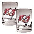 NFL Tampa Bay Buccaneers Two Piece Rocks Glass Set - Primary Logo